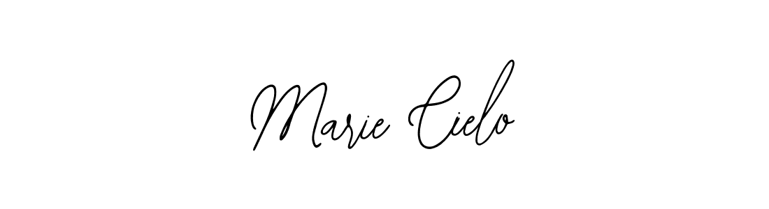 You should practise on your own different ways (Bearetta-2O07w) to write your name (Marie Cielo) in signature. don't let someone else do it for you. Marie Cielo signature style 12 images and pictures png