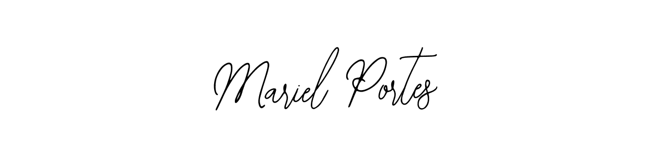 How to make Mariel Portes name signature. Use Bearetta-2O07w style for creating short signs online. This is the latest handwritten sign. Mariel Portes signature style 12 images and pictures png