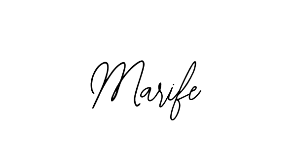 How to make Marife name signature. Use Bearetta-2O07w style for creating short signs online. This is the latest handwritten sign. Marife signature style 12 images and pictures png