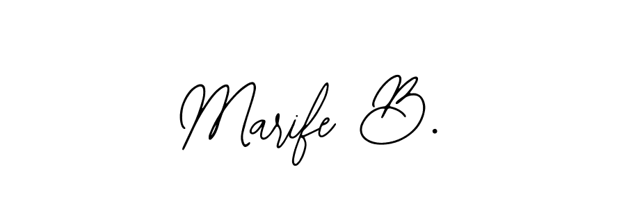 This is the best signature style for the Marife B. name. Also you like these signature font (Bearetta-2O07w). Mix name signature. Marife B. signature style 12 images and pictures png