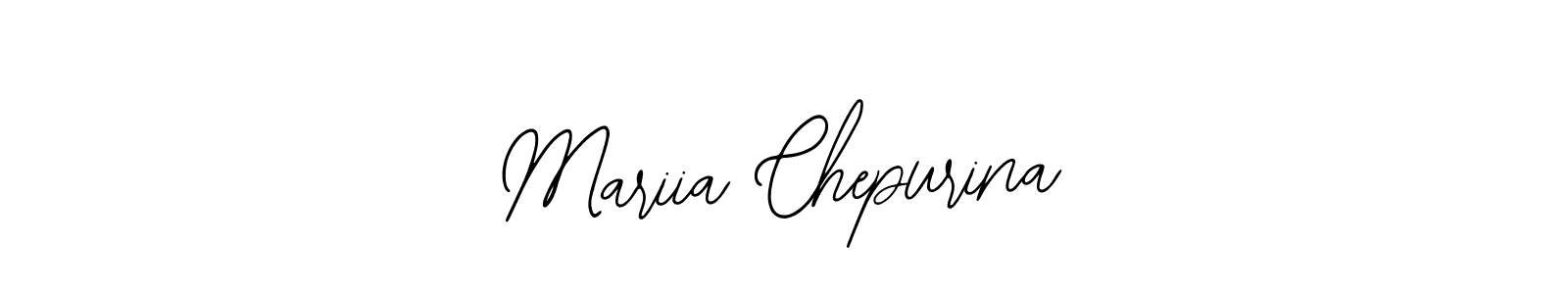 How to make Mariia Chepurina name signature. Use Bearetta-2O07w style for creating short signs online. This is the latest handwritten sign. Mariia Chepurina signature style 12 images and pictures png