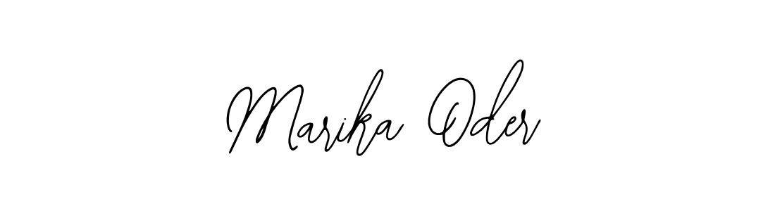 How to make Marika Oder name signature. Use Bearetta-2O07w style for creating short signs online. This is the latest handwritten sign. Marika Oder signature style 12 images and pictures png