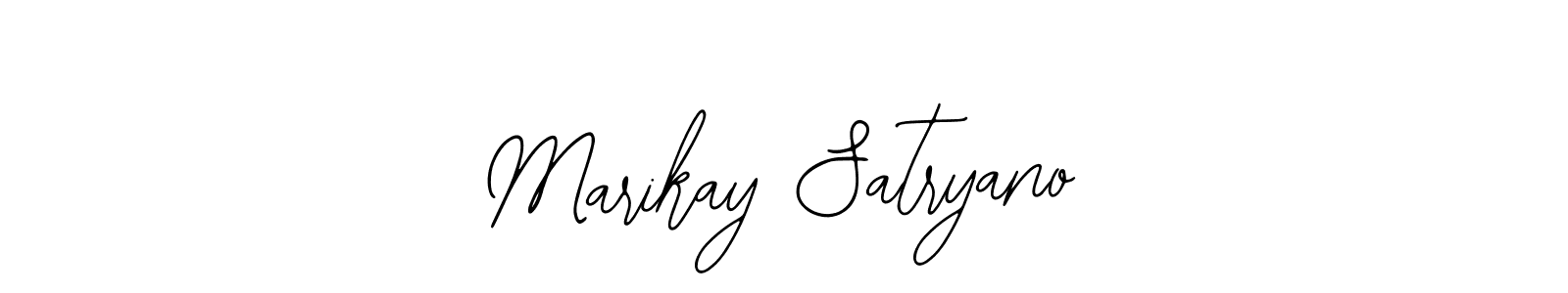 How to make Marikay Satryano name signature. Use Bearetta-2O07w style for creating short signs online. This is the latest handwritten sign. Marikay Satryano signature style 12 images and pictures png