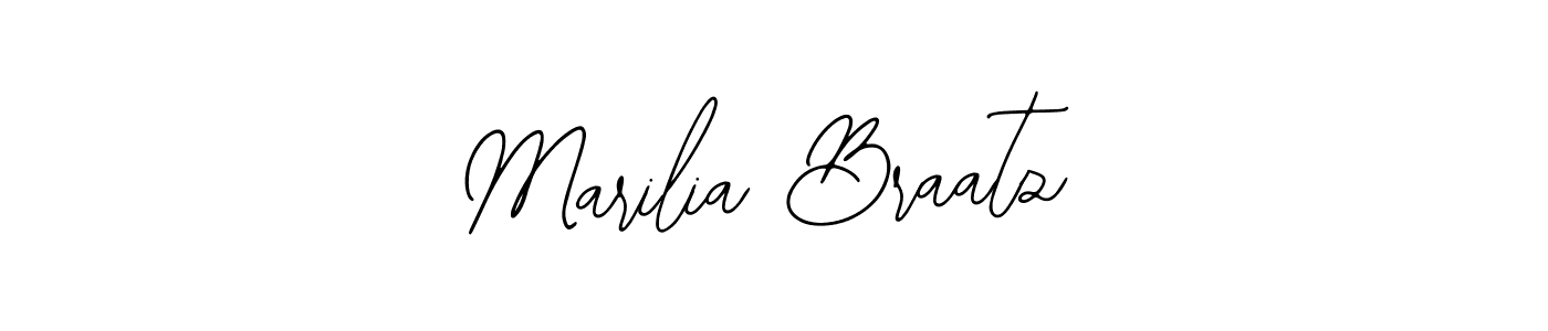 How to make Marilia Braatz name signature. Use Bearetta-2O07w style for creating short signs online. This is the latest handwritten sign. Marilia Braatz signature style 12 images and pictures png