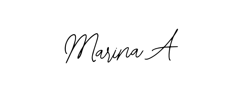 Design your own signature with our free online signature maker. With this signature software, you can create a handwritten (Bearetta-2O07w) signature for name Marina A. Marina A signature style 12 images and pictures png