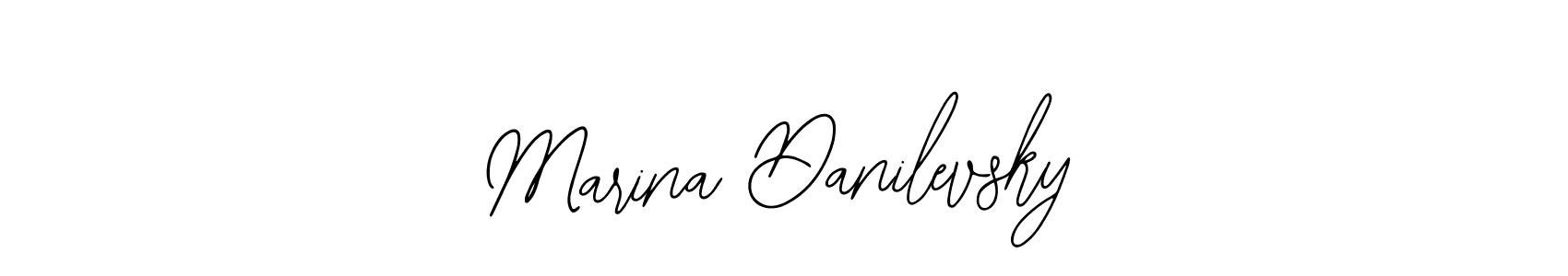 You should practise on your own different ways (Bearetta-2O07w) to write your name (Marina Danilevsky) in signature. don't let someone else do it for you. Marina Danilevsky signature style 12 images and pictures png
