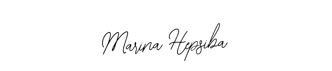 How to make Marina Hepsiba name signature. Use Bearetta-2O07w style for creating short signs online. This is the latest handwritten sign. Marina Hepsiba signature style 12 images and pictures png