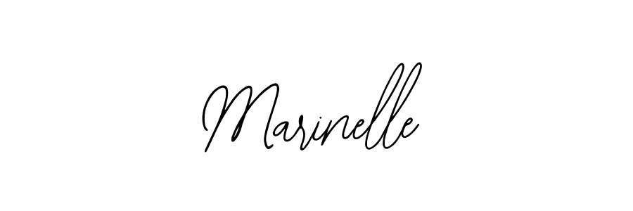 Use a signature maker to create a handwritten signature online. With this signature software, you can design (Bearetta-2O07w) your own signature for name Marinelle. Marinelle signature style 12 images and pictures png