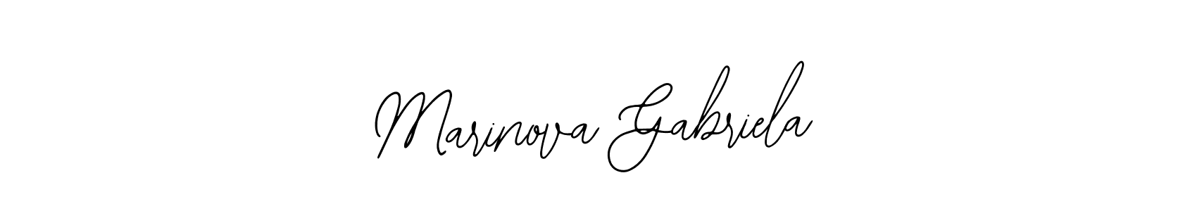 if you are searching for the best signature style for your name Marinova Gabriela. so please give up your signature search. here we have designed multiple signature styles  using Bearetta-2O07w. Marinova Gabriela signature style 12 images and pictures png