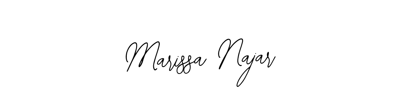 How to make Marissa Najar name signature. Use Bearetta-2O07w style for creating short signs online. This is the latest handwritten sign. Marissa Najar signature style 12 images and pictures png