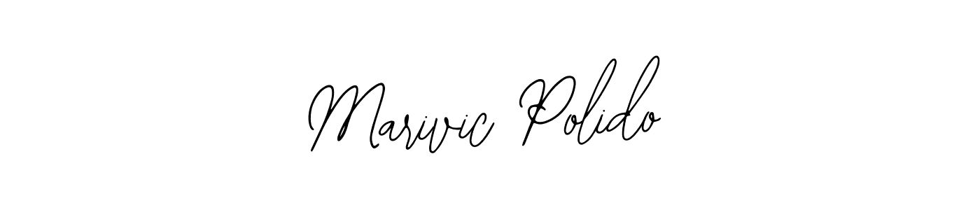 How to make Marivic Polido name signature. Use Bearetta-2O07w style for creating short signs online. This is the latest handwritten sign. Marivic Polido signature style 12 images and pictures png