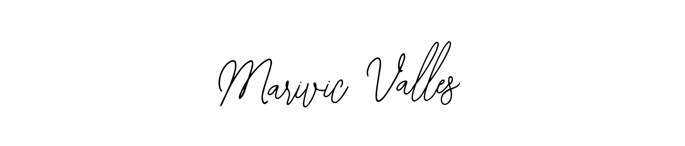 How to make Marivic Valles name signature. Use Bearetta-2O07w style for creating short signs online. This is the latest handwritten sign. Marivic Valles signature style 12 images and pictures png