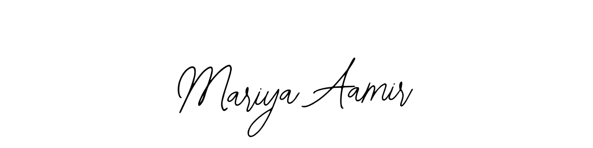 Bearetta-2O07w is a professional signature style that is perfect for those who want to add a touch of class to their signature. It is also a great choice for those who want to make their signature more unique. Get Mariya Aamir name to fancy signature for free. Mariya Aamir signature style 12 images and pictures png