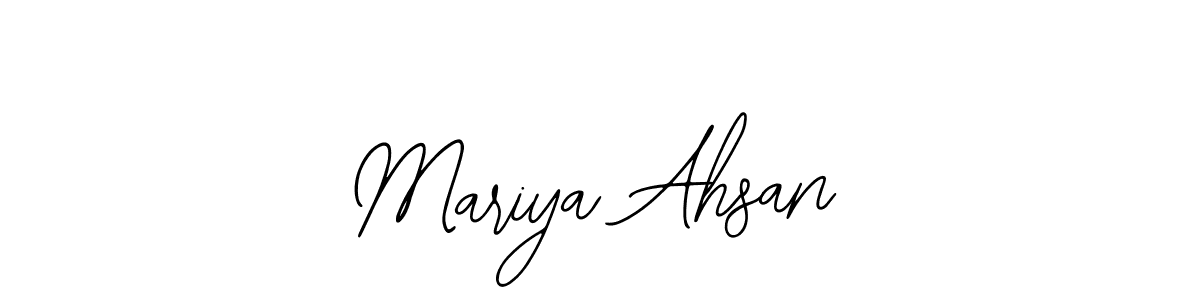 How to make Mariya Ahsan name signature. Use Bearetta-2O07w style for creating short signs online. This is the latest handwritten sign. Mariya Ahsan signature style 12 images and pictures png