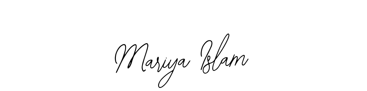 Design your own signature with our free online signature maker. With this signature software, you can create a handwritten (Bearetta-2O07w) signature for name Mariya Islam. Mariya Islam signature style 12 images and pictures png