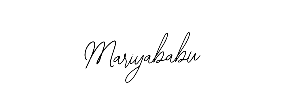 Design your own signature with our free online signature maker. With this signature software, you can create a handwritten (Bearetta-2O07w) signature for name Mariyababu. Mariyababu signature style 12 images and pictures png