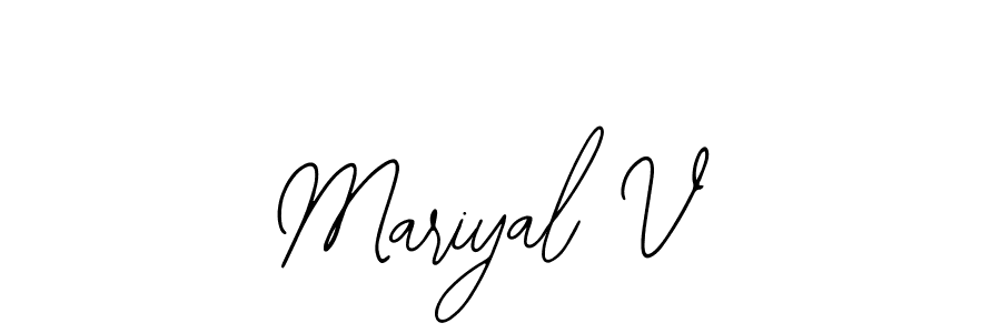 You can use this online signature creator to create a handwritten signature for the name Mariyal V. This is the best online autograph maker. Mariyal V signature style 12 images and pictures png