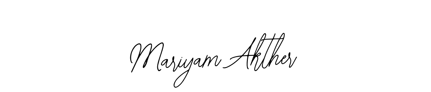 Design your own signature with our free online signature maker. With this signature software, you can create a handwritten (Bearetta-2O07w) signature for name Mariyam Akther. Mariyam Akther signature style 12 images and pictures png