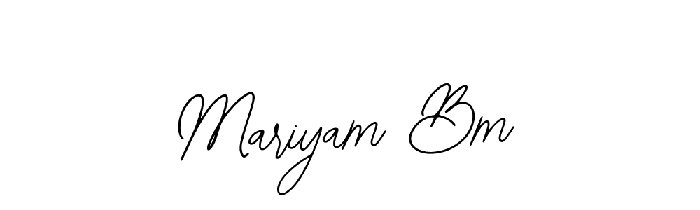 Also You can easily find your signature by using the search form. We will create Mariyam Bm name handwritten signature images for you free of cost using Bearetta-2O07w sign style. Mariyam Bm signature style 12 images and pictures png
