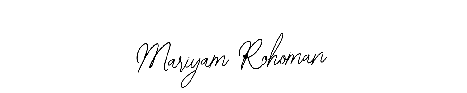 Make a beautiful signature design for name Mariyam Rohoman. Use this online signature maker to create a handwritten signature for free. Mariyam Rohoman signature style 12 images and pictures png