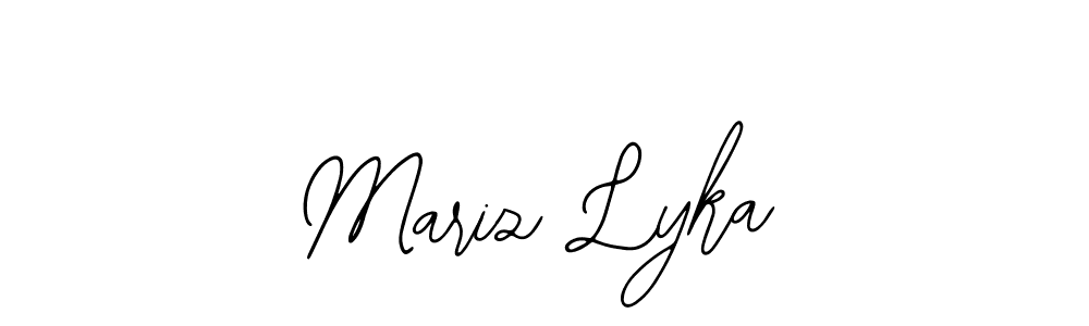 Also we have Mariz Lyka name is the best signature style. Create professional handwritten signature collection using Bearetta-2O07w autograph style. Mariz Lyka signature style 12 images and pictures png