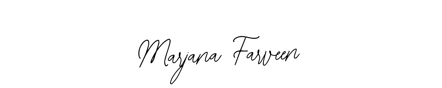 Similarly Bearetta-2O07w is the best handwritten signature design. Signature creator online .You can use it as an online autograph creator for name Marjana Farveen. Marjana Farveen signature style 12 images and pictures png