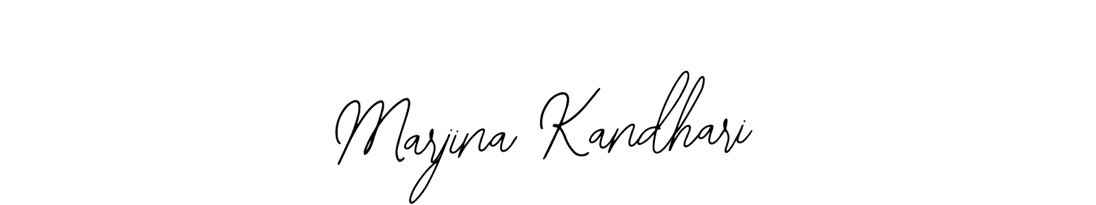 You should practise on your own different ways (Bearetta-2O07w) to write your name (Marjina Kandhari) in signature. don't let someone else do it for you. Marjina Kandhari signature style 12 images and pictures png