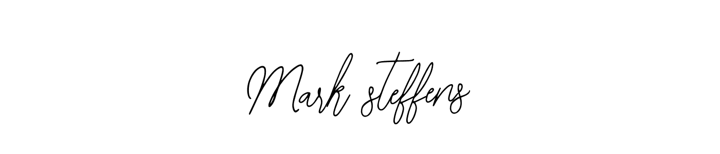 You should practise on your own different ways (Bearetta-2O07w) to write your name (Mark steffens) in signature. don't let someone else do it for you. Mark steffens signature style 12 images and pictures png