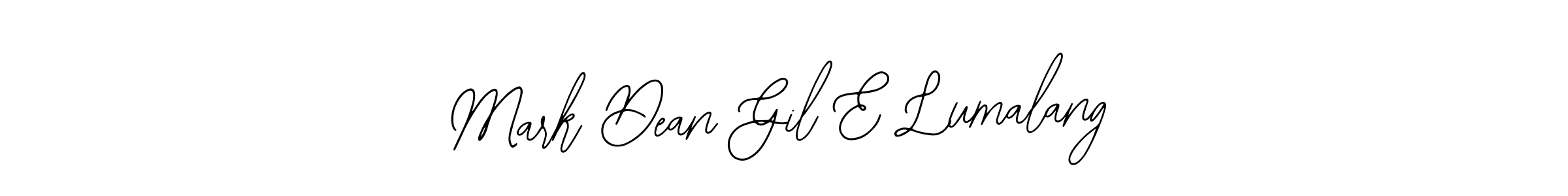 Design your own signature with our free online signature maker. With this signature software, you can create a handwritten (Bearetta-2O07w) signature for name Mark Dean Gil E Lumalang. Mark Dean Gil E Lumalang signature style 12 images and pictures png