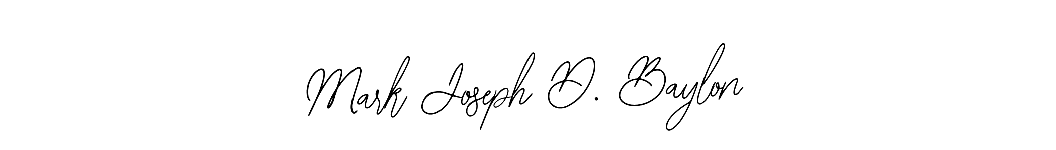 Make a beautiful signature design for name Mark Joseph D. Baylon. With this signature (Bearetta-2O07w) style, you can create a handwritten signature for free. Mark Joseph D. Baylon signature style 12 images and pictures png