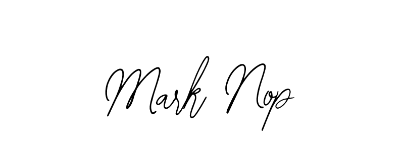 Use a signature maker to create a handwritten signature online. With this signature software, you can design (Bearetta-2O07w) your own signature for name Mark Nop. Mark Nop signature style 12 images and pictures png