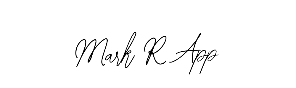 You should practise on your own different ways (Bearetta-2O07w) to write your name (Mark R App) in signature. don't let someone else do it for you. Mark R App signature style 12 images and pictures png