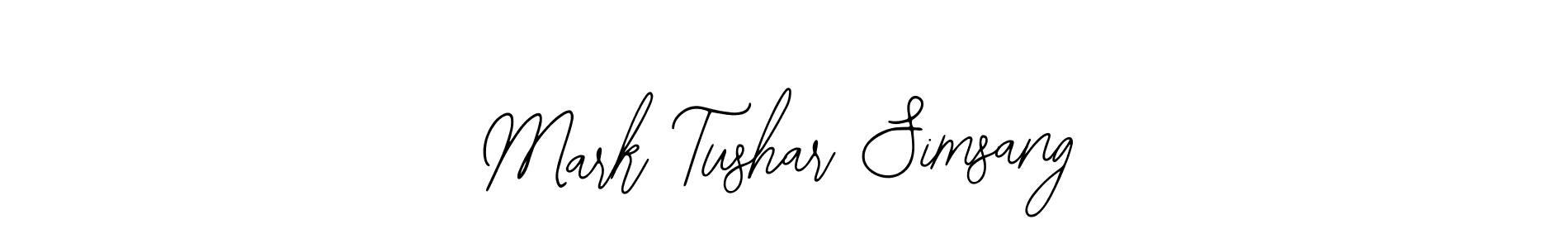 Use a signature maker to create a handwritten signature online. With this signature software, you can design (Bearetta-2O07w) your own signature for name Mark Tushar Simsang. Mark Tushar Simsang signature style 12 images and pictures png