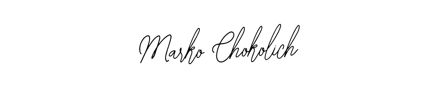 Design your own signature with our free online signature maker. With this signature software, you can create a handwritten (Bearetta-2O07w) signature for name Marko Chokolich. Marko Chokolich signature style 12 images and pictures png