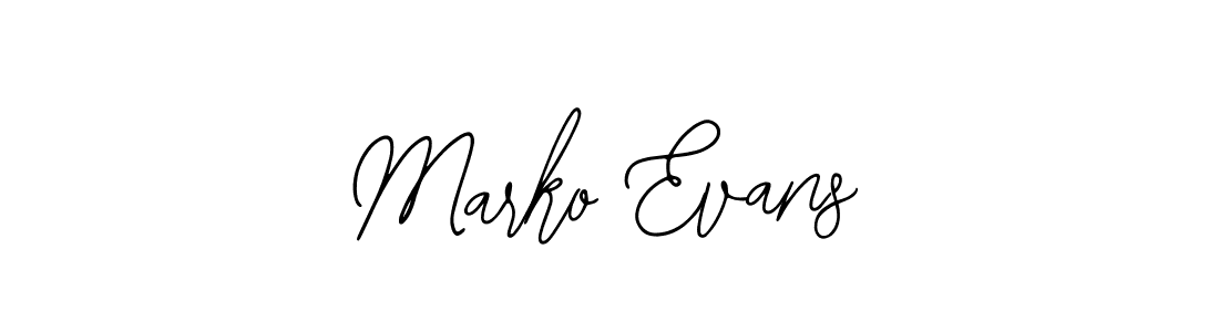 Similarly Bearetta-2O07w is the best handwritten signature design. Signature creator online .You can use it as an online autograph creator for name Marko Evans. Marko Evans signature style 12 images and pictures png