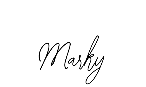 Use a signature maker to create a handwritten signature online. With this signature software, you can design (Bearetta-2O07w) your own signature for name Marky. Marky signature style 12 images and pictures png