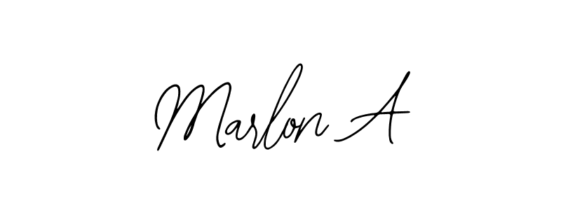Also You can easily find your signature by using the search form. We will create Marlon A name handwritten signature images for you free of cost using Bearetta-2O07w sign style. Marlon A signature style 12 images and pictures png