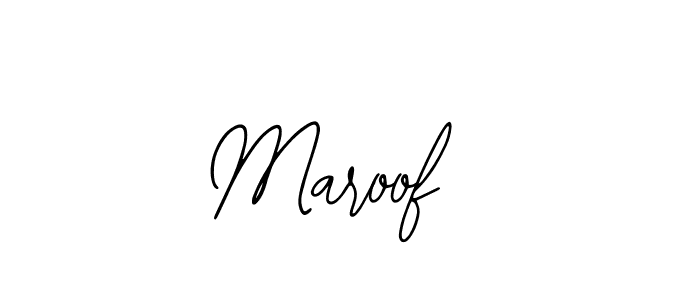 How to make Maroof  name signature. Use Bearetta-2O07w style for creating short signs online. This is the latest handwritten sign. Maroof  signature style 12 images and pictures png