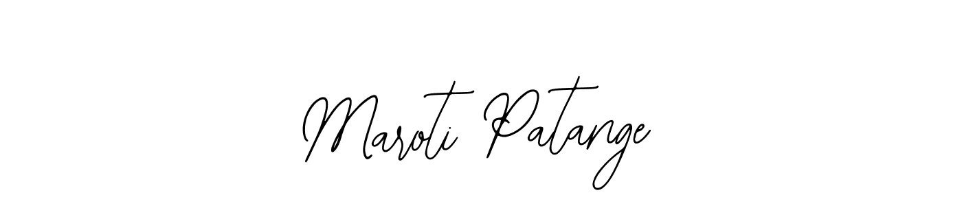 Use a signature maker to create a handwritten signature online. With this signature software, you can design (Bearetta-2O07w) your own signature for name Maroti Patange. Maroti Patange signature style 12 images and pictures png