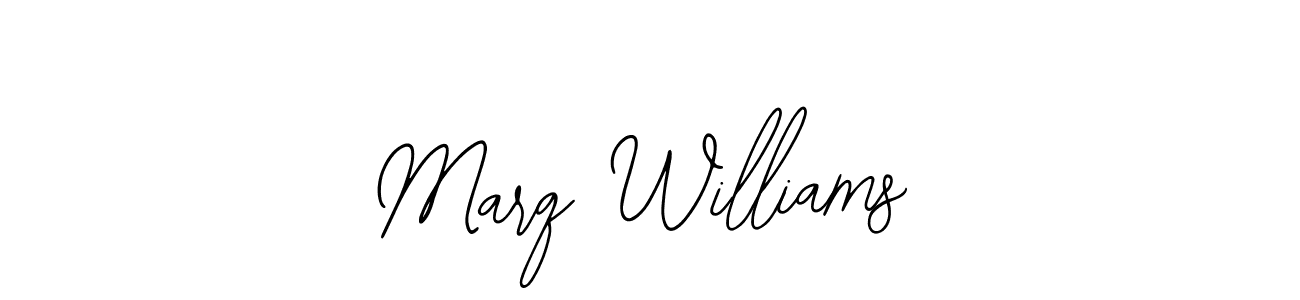 The best way (Bearetta-2O07w) to make a short signature is to pick only two or three words in your name. The name Marq Williams include a total of six letters. For converting this name. Marq Williams signature style 12 images and pictures png