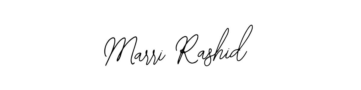 Use a signature maker to create a handwritten signature online. With this signature software, you can design (Bearetta-2O07w) your own signature for name Marri Rashid. Marri Rashid signature style 12 images and pictures png