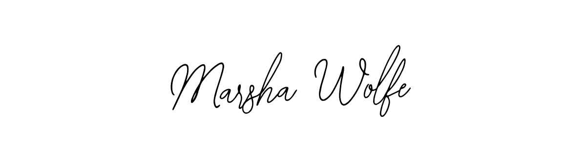 if you are searching for the best signature style for your name Marsha Wolfe. so please give up your signature search. here we have designed multiple signature styles  using Bearetta-2O07w. Marsha Wolfe signature style 12 images and pictures png