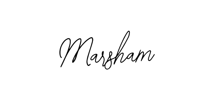 Also we have Marsham name is the best signature style. Create professional handwritten signature collection using Bearetta-2O07w autograph style. Marsham signature style 12 images and pictures png