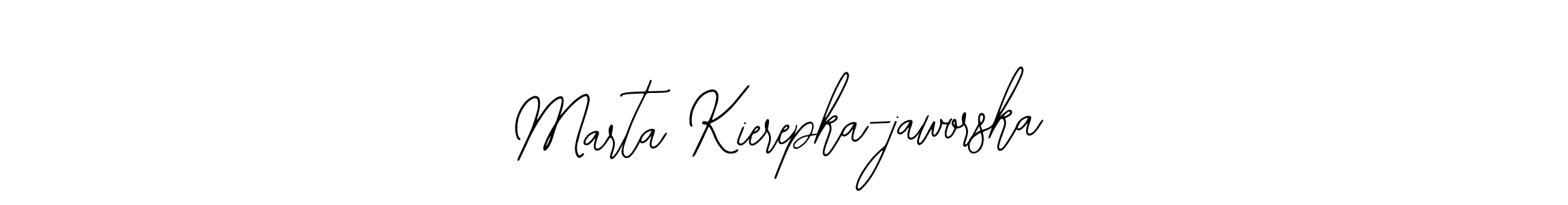 This is the best signature style for the Marta Kierepka-jaworska name. Also you like these signature font (Bearetta-2O07w). Mix name signature. Marta Kierepka-jaworska signature style 12 images and pictures png