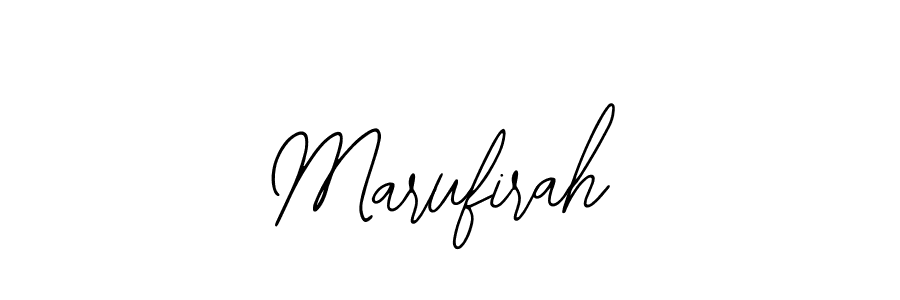 How to make Marufirah name signature. Use Bearetta-2O07w style for creating short signs online. This is the latest handwritten sign. Marufirah signature style 12 images and pictures png