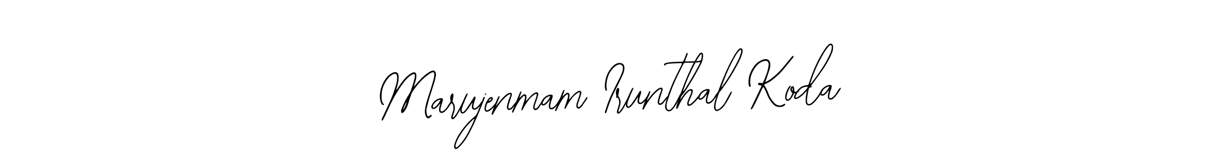 Create a beautiful signature design for name Marujenmam Irunthal Koda. With this signature (Bearetta-2O07w) fonts, you can make a handwritten signature for free. Marujenmam Irunthal Koda signature style 12 images and pictures png