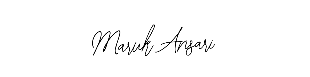 Similarly Bearetta-2O07w is the best handwritten signature design. Signature creator online .You can use it as an online autograph creator for name Maruk Ansari. Maruk Ansari signature style 12 images and pictures png