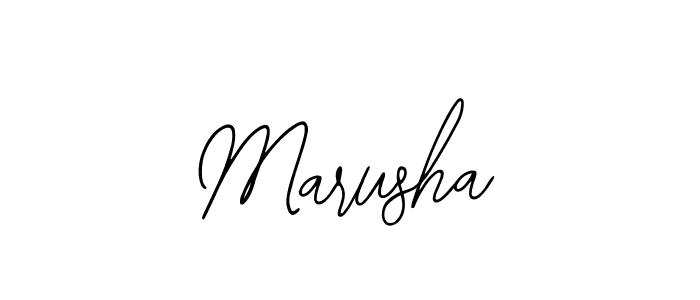 Use a signature maker to create a handwritten signature online. With this signature software, you can design (Bearetta-2O07w) your own signature for name Marusha. Marusha signature style 12 images and pictures png