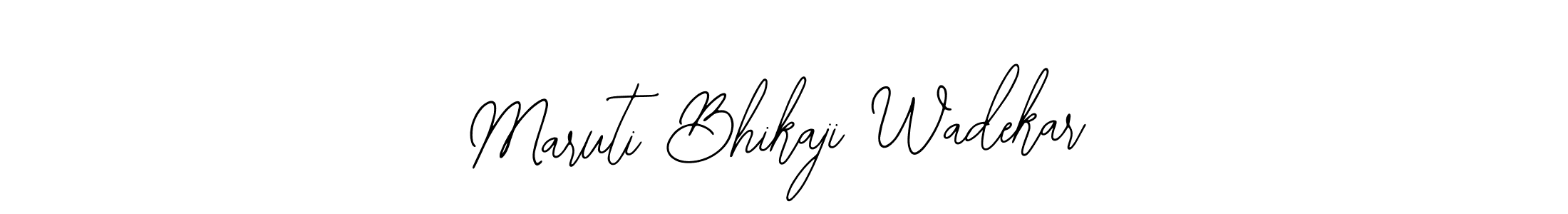 How to make Maruti Bhikaji Wadekar name signature. Use Bearetta-2O07w style for creating short signs online. This is the latest handwritten sign. Maruti Bhikaji Wadekar signature style 12 images and pictures png