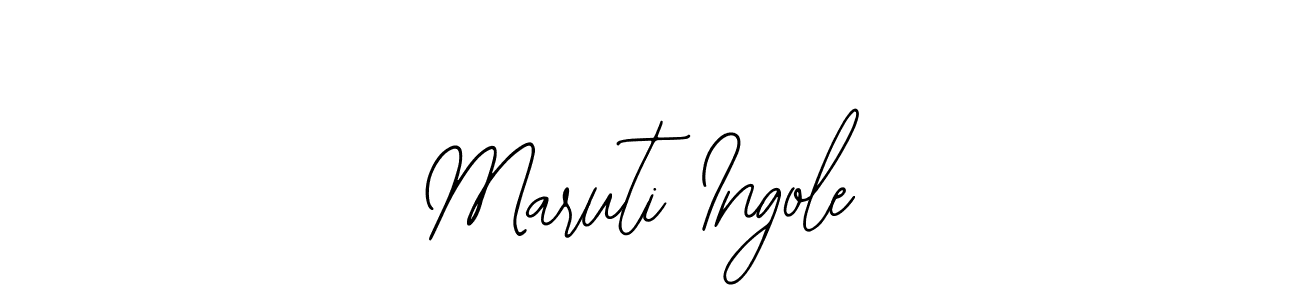 How to make Maruti Ingole name signature. Use Bearetta-2O07w style for creating short signs online. This is the latest handwritten sign. Maruti Ingole signature style 12 images and pictures png